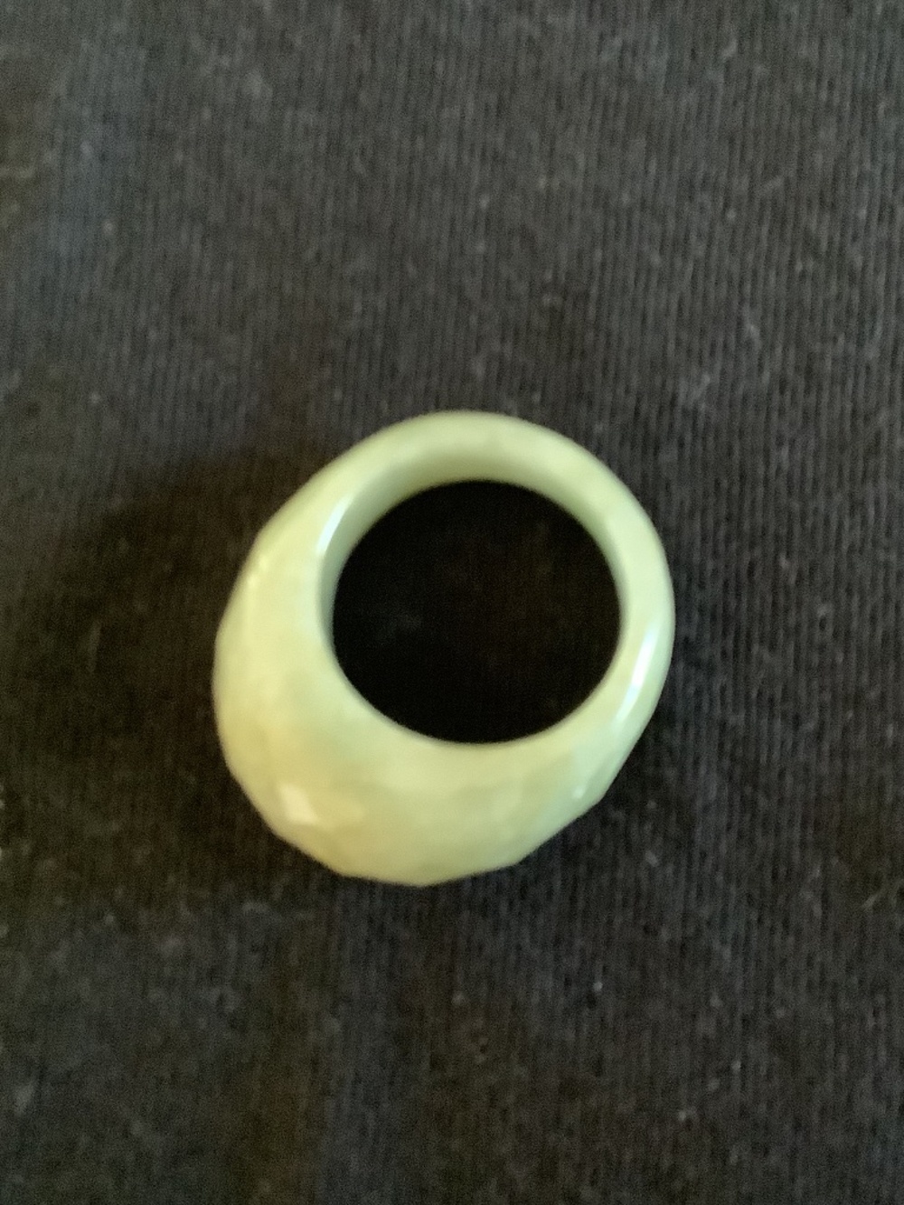 Jade Ring with Faceted Dome Top